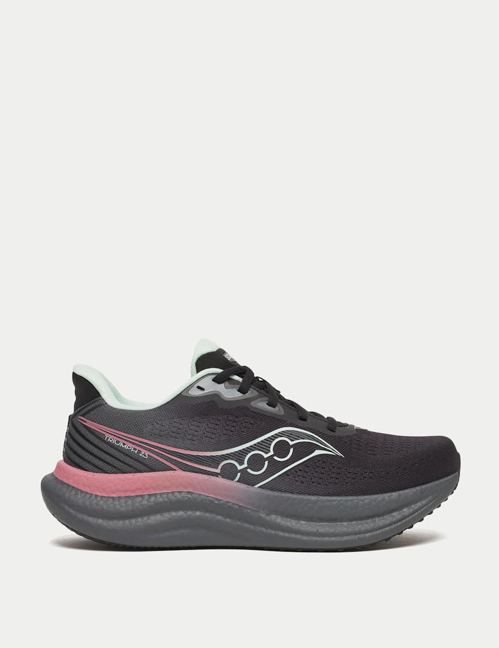 Saucony Women's Triumph 23 Running Trainers - 4 - Black Mix
