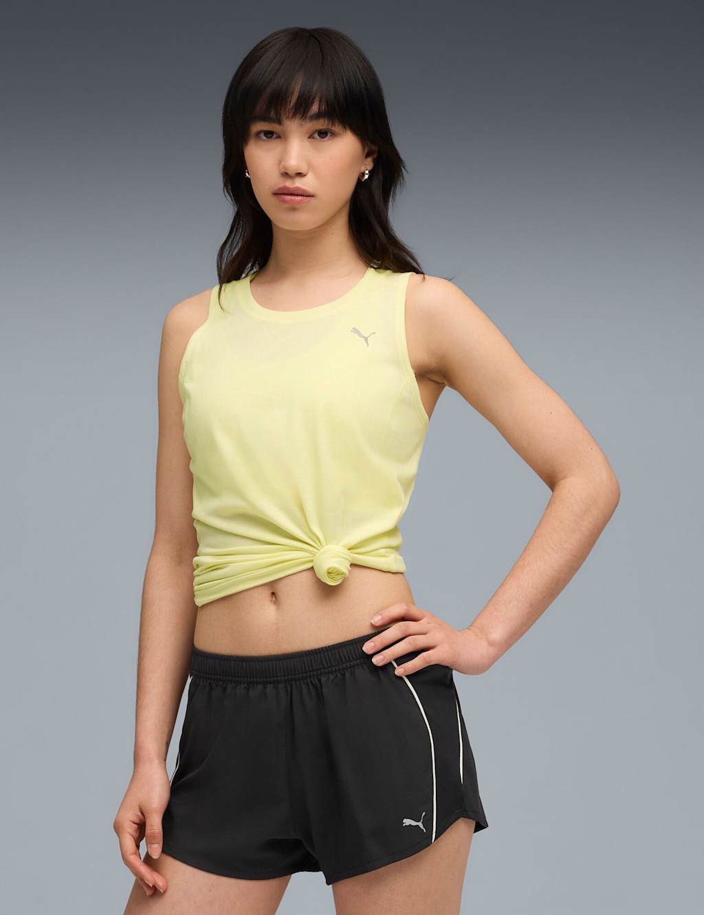 Puma Women's Run Velocity Sports Tank Top - M - Yellow, Yellow