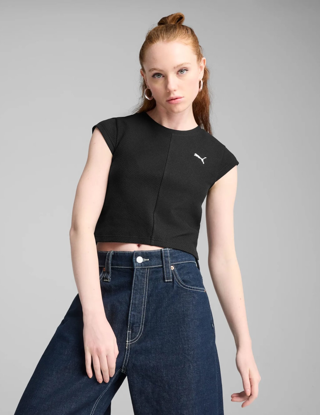 Wardrobe Ess Cotton Rich Rib Crop T-Shirt