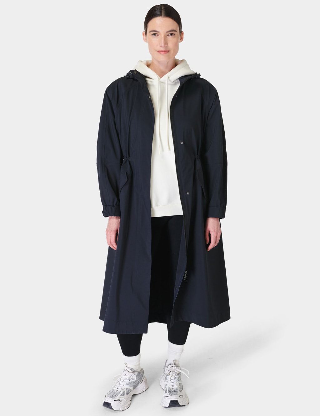 Sweaty Betty Women's Motion Hooded Longline Parka - Navy, Navy