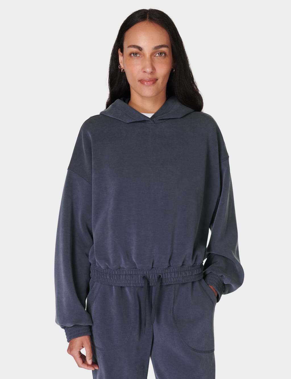 Sand Wash CloudWeight Relaxed Crop Hoodie