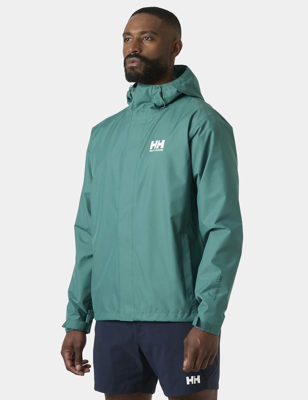 Helly Hansen Men's Steven J Hooded Waterproof Jacket - M - Green - Available at M&S