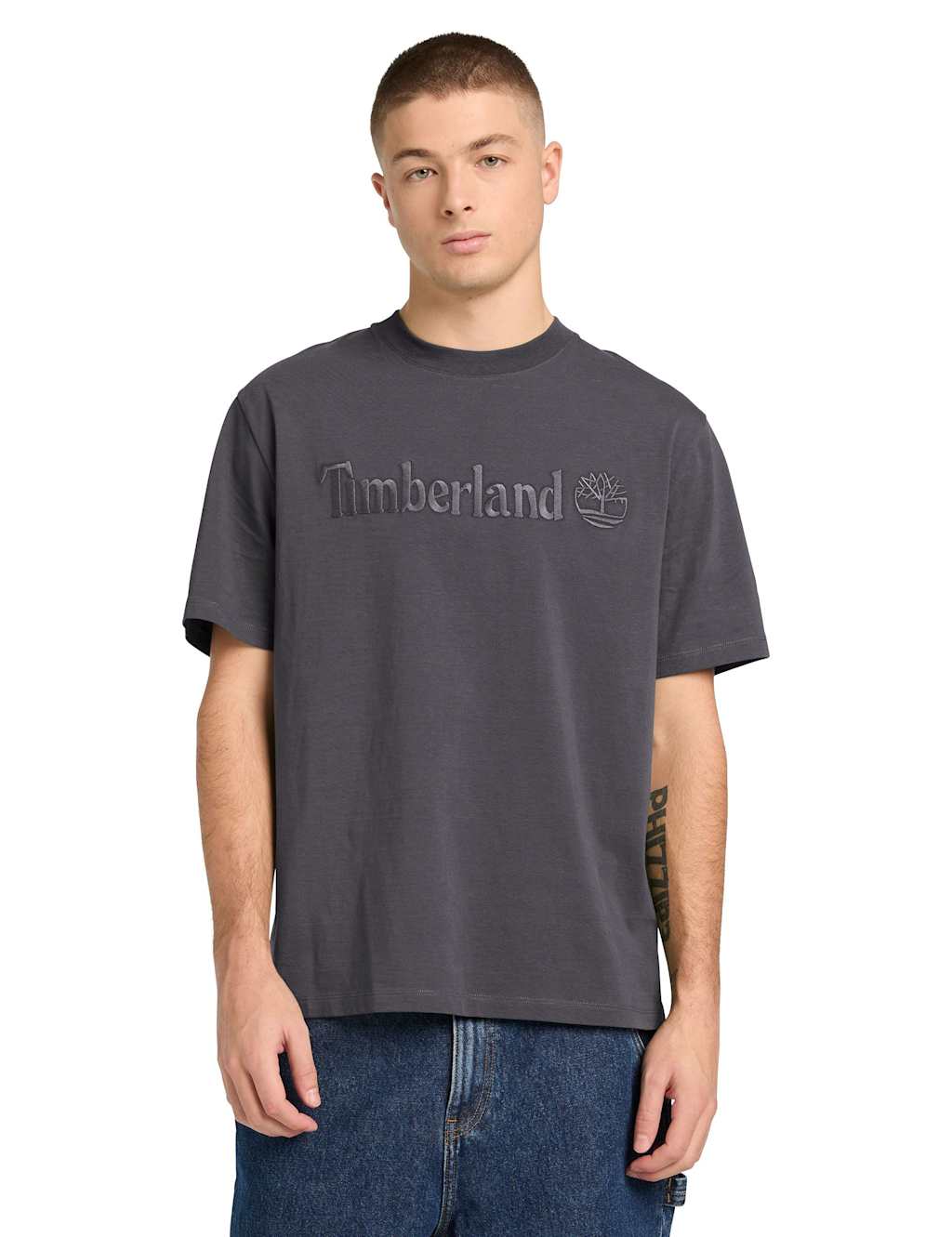 Timberland Men's Pure Cotton Crew Neck T-Shirt - 2XL - Dark Grey