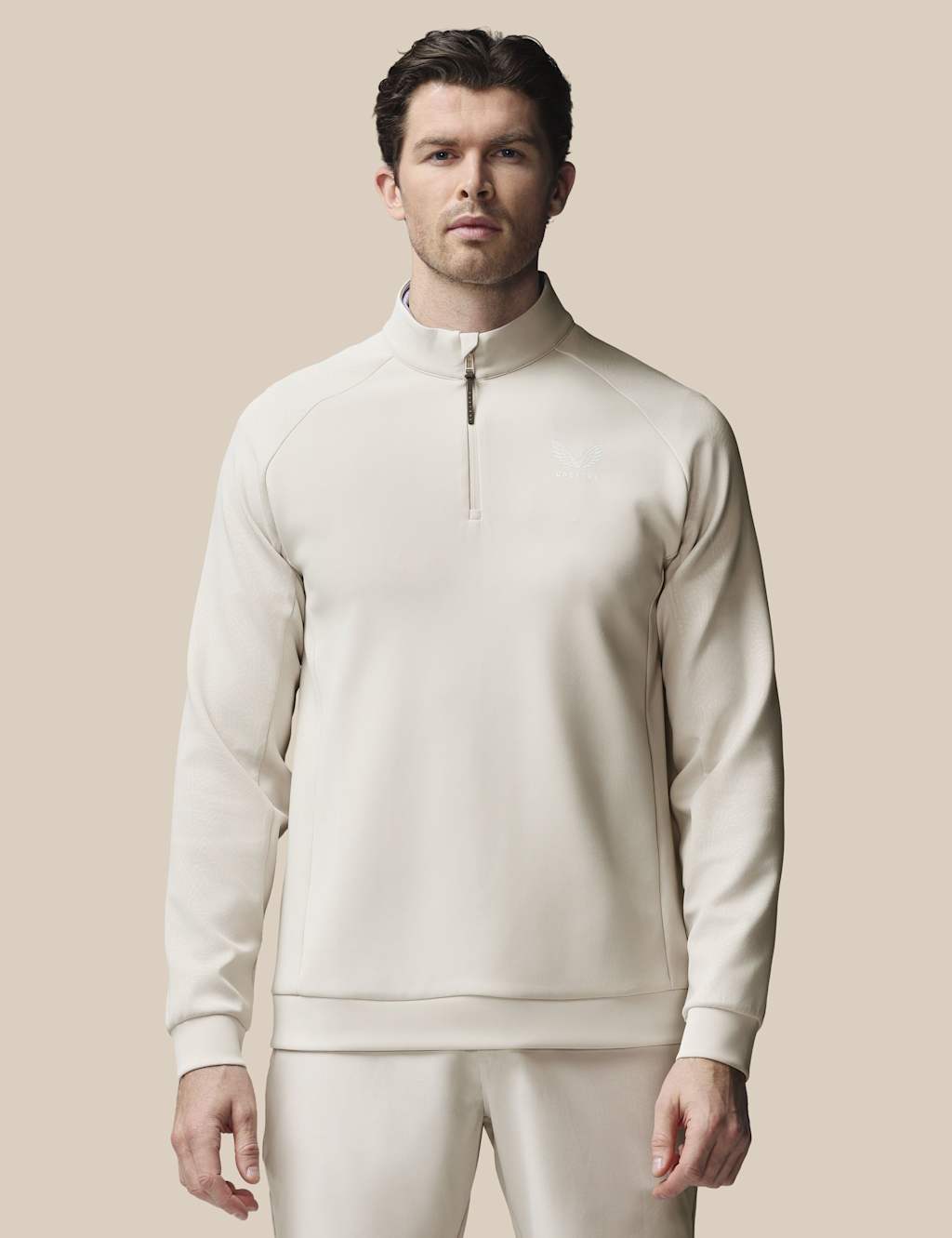 Castore Men's Water Resistant Half Zip Golf Jacket - M - Soft White - Available at M&S