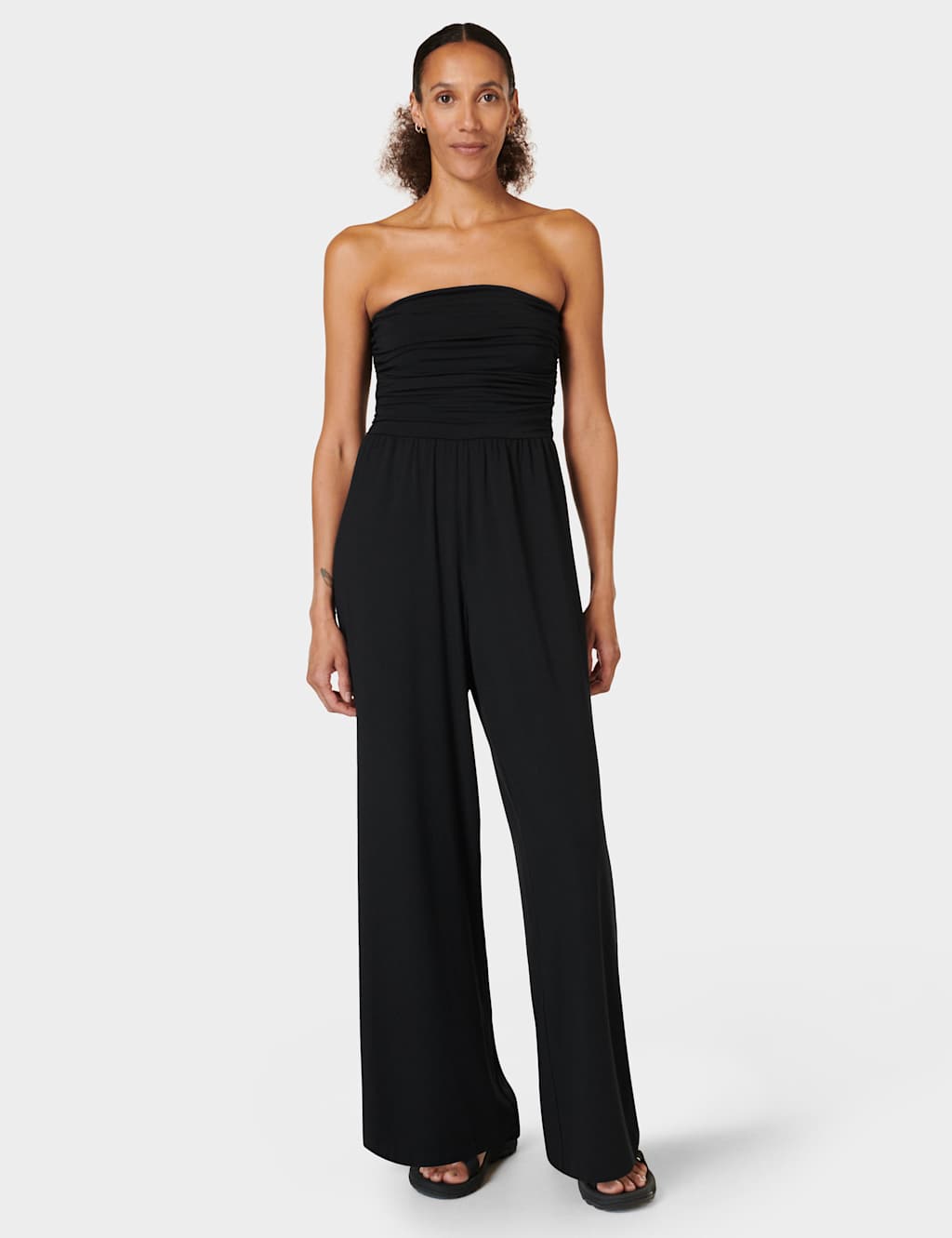 Modal Rich Bandeau Wide Leg Jumpsuit