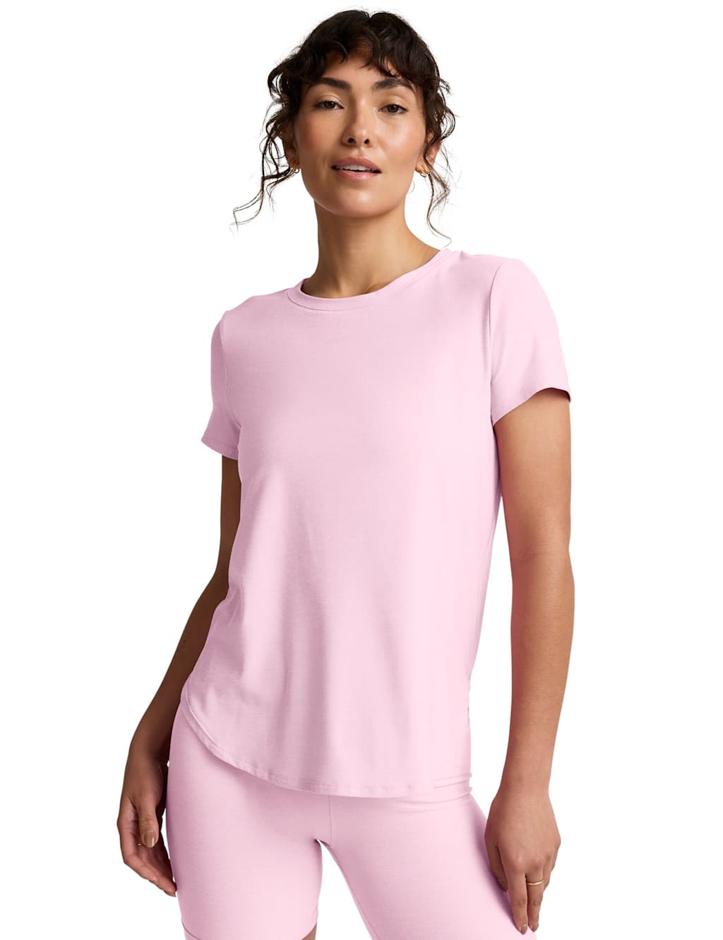 Beyond Yoga Featherweight On The Down Low T-Shirt Light Pink