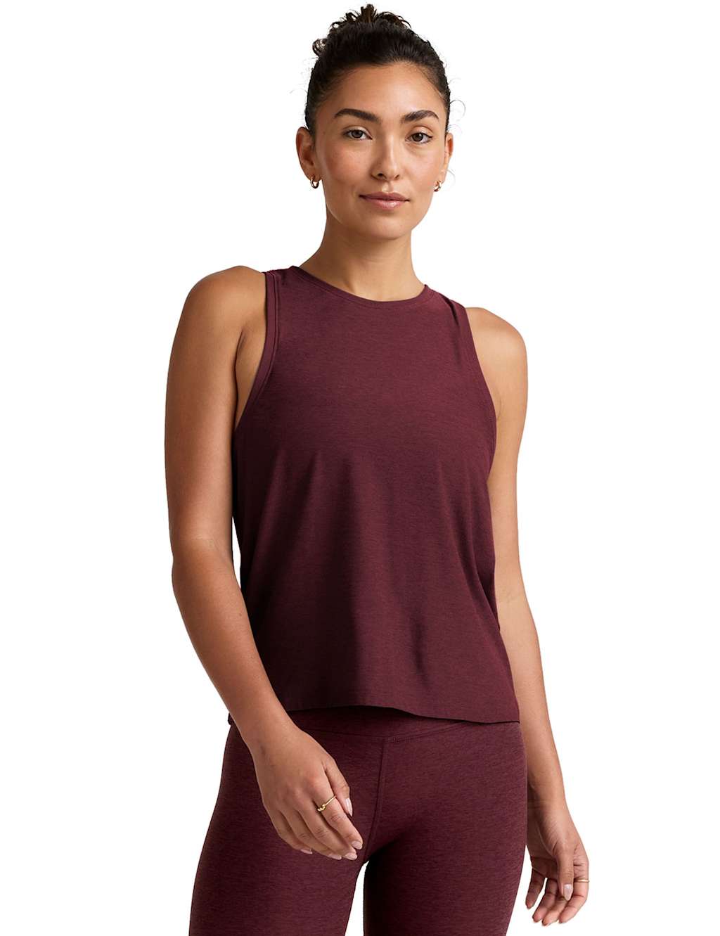 Beyond Yoga Featherweight Rebalance Crew Neck Vest Top Burgundy