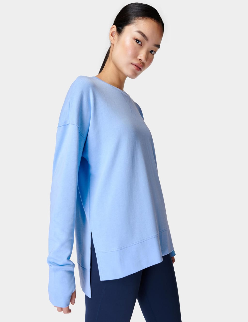 After Class Cotton Blend Longline Sweatshirt