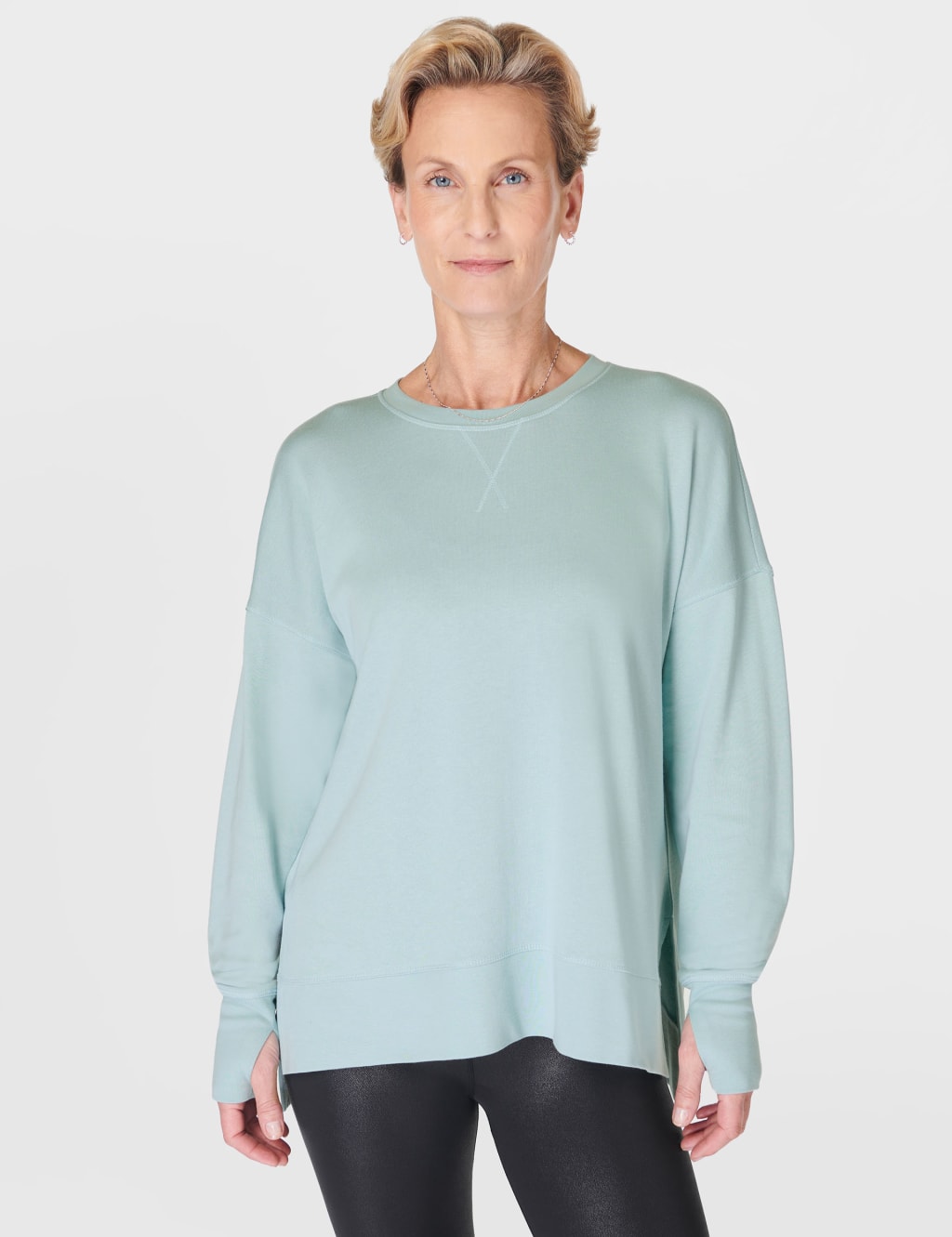 After Class Cotton Blend Longline Sweatshirt