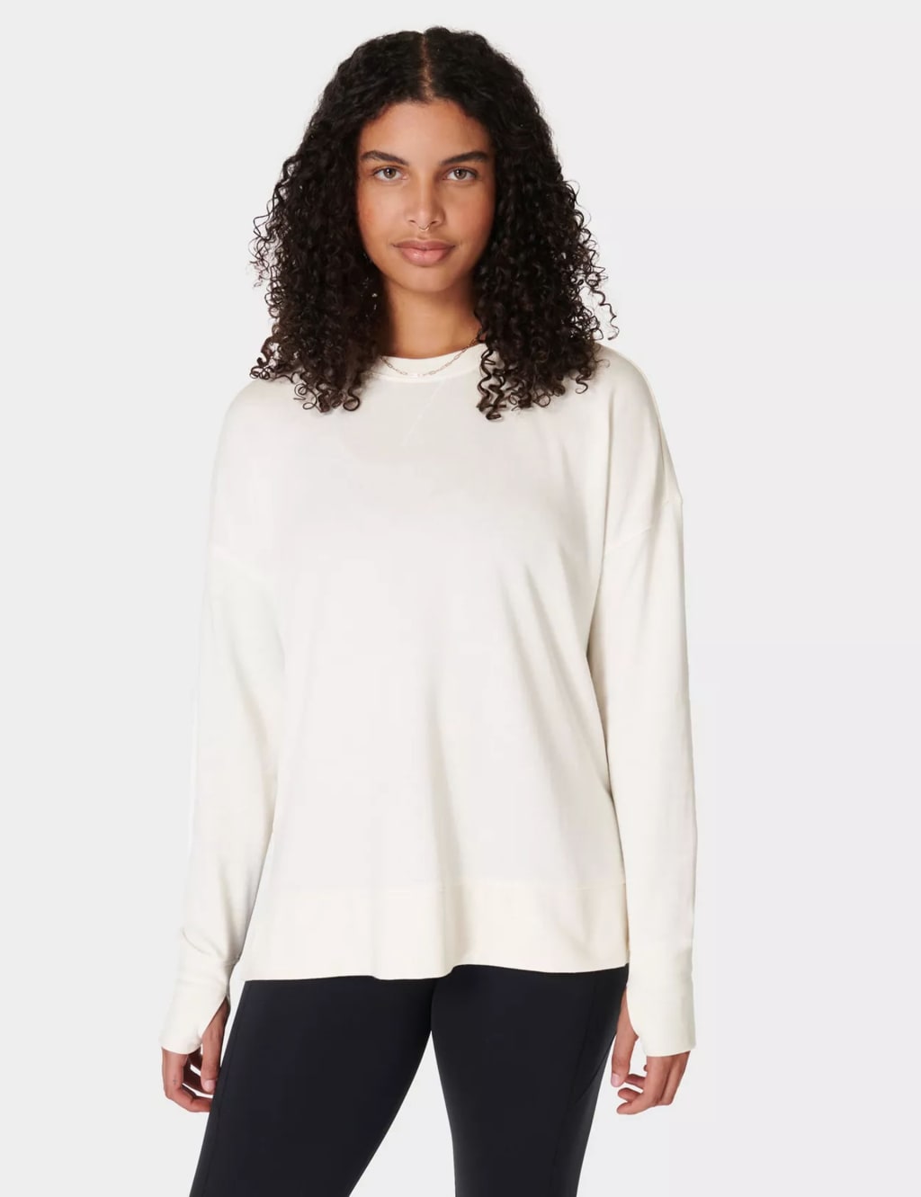 After Class Cotton Blend Longline Sweatshirt