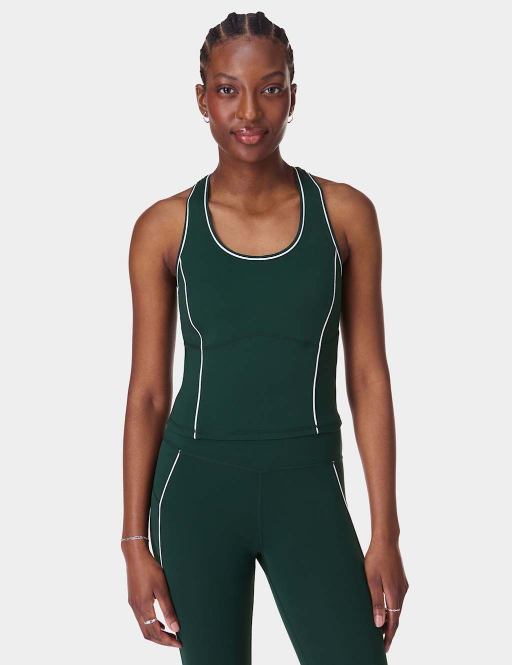 All Day Scoop Neck Racer Back Crop Vest Top