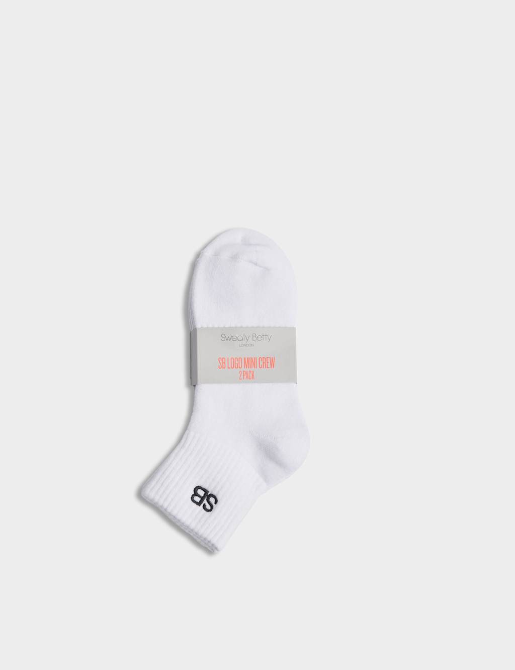 2pk Logo Cotton Rich Ankle High Socks