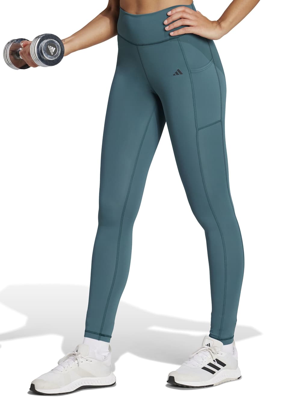 Adidas Optime High Waisted Leggings Teal