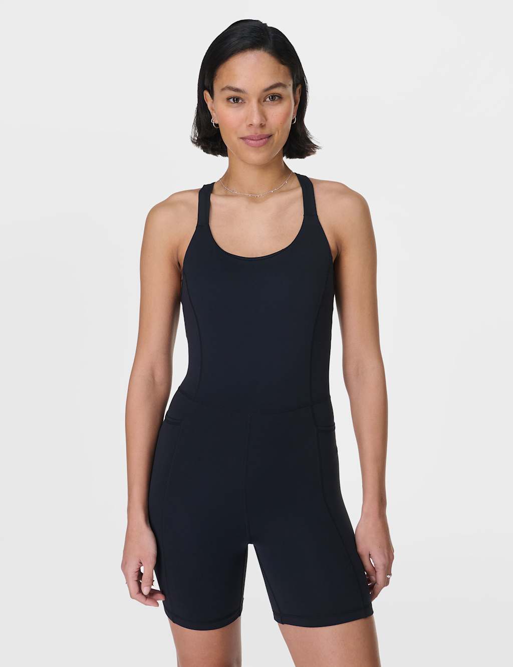 All Day Short Scoop Neck Racerback Bodysuit