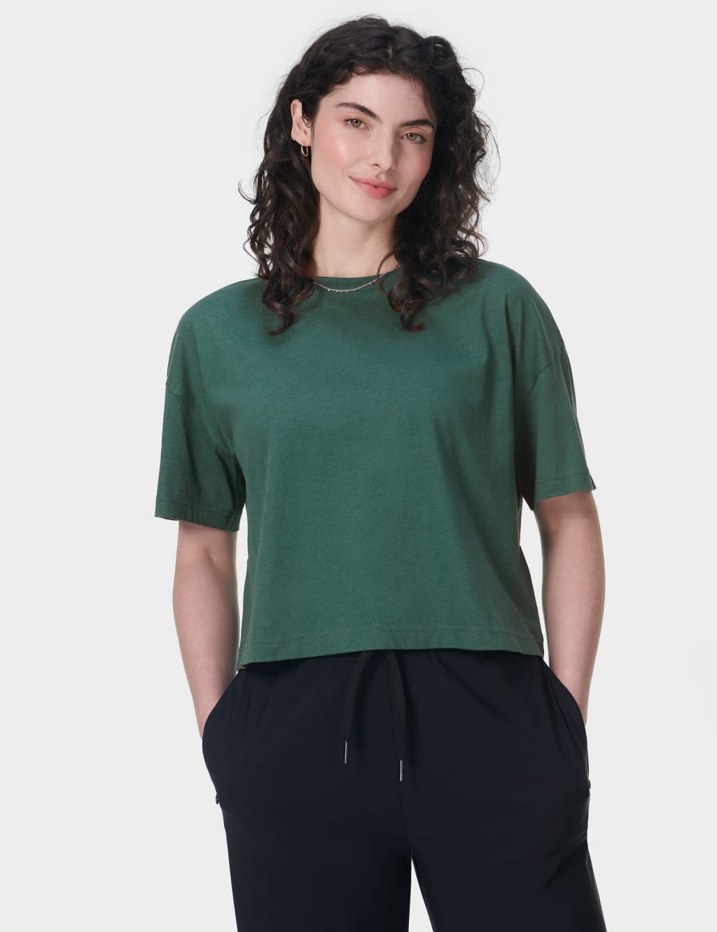 Essential Cotton Rich Crew Neck Crop T-Shirt