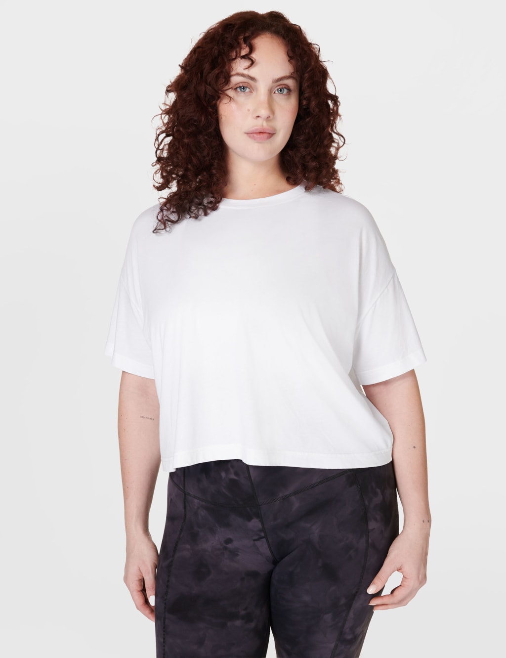Essential Cotton Rich Crew Neck Crop T-Shirt