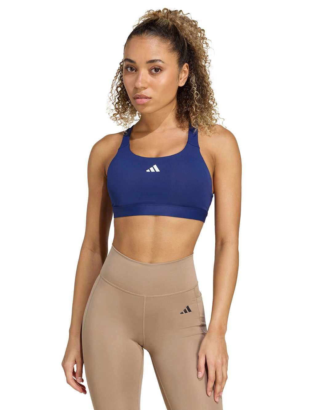 Adidas TLRD React Training High Support Sports Bra Navy