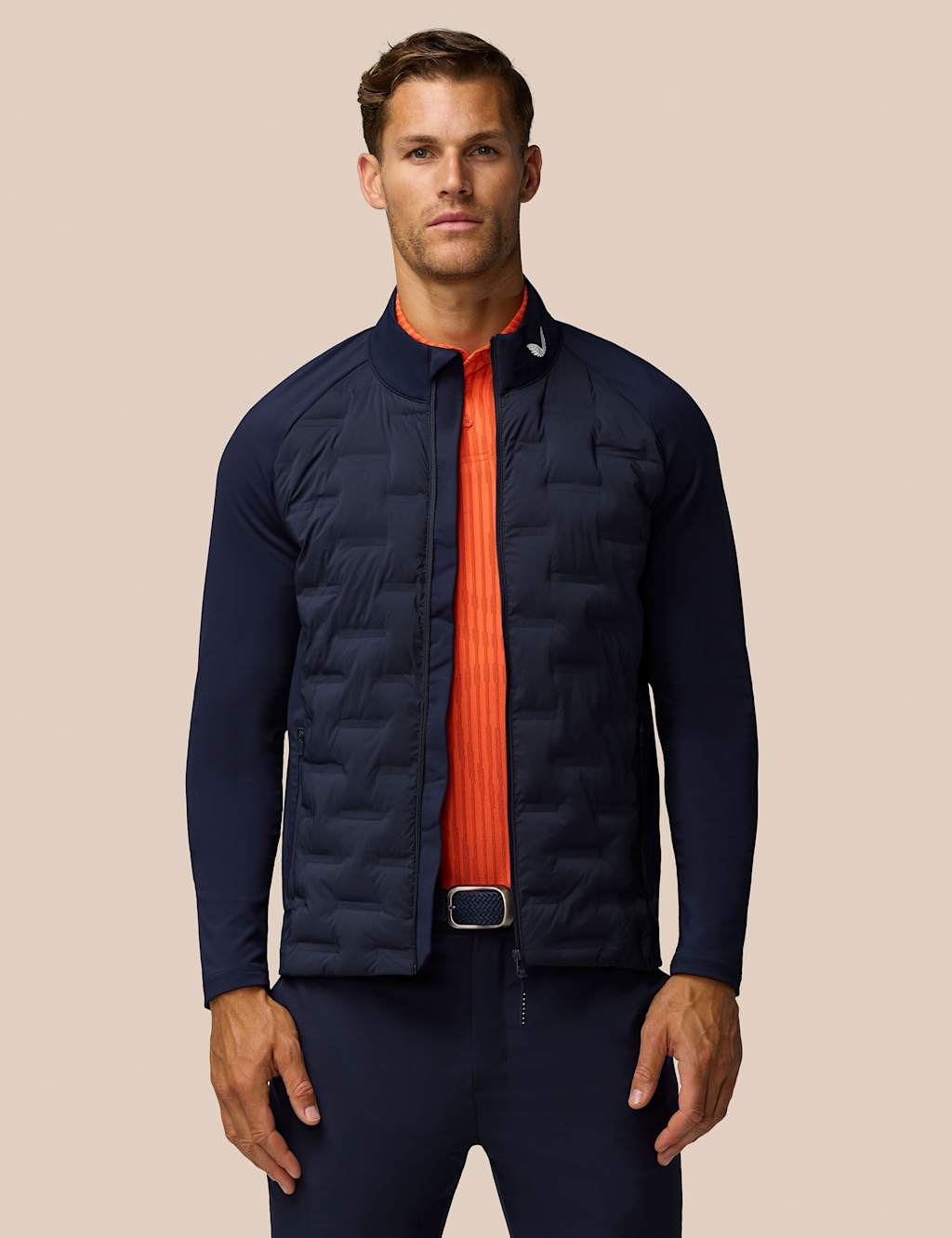 Castore Pinnacle Hybrid Zip Up Sports Jacket Navy