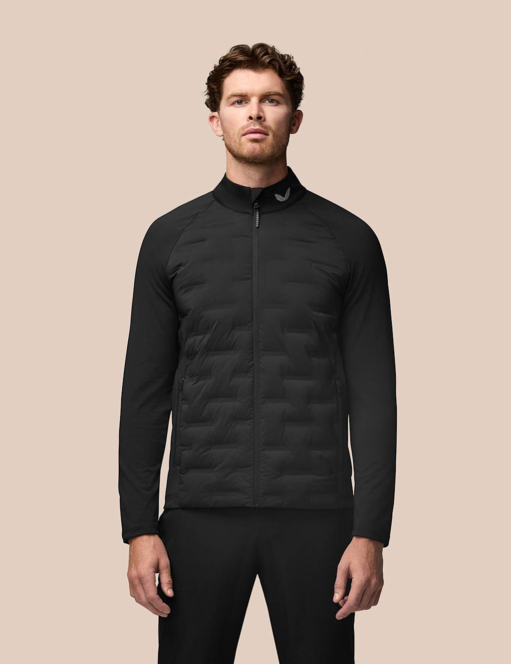 Castore Pinnacle Hybrid Zip Up Sports Jacket Black