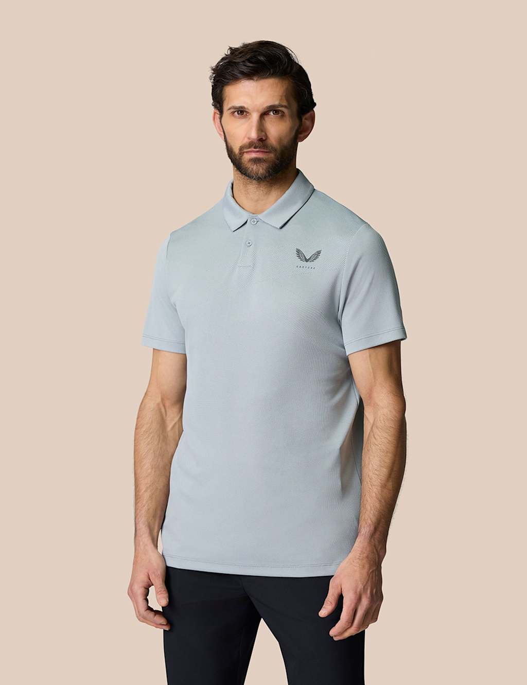 Castore Pinnacle Technical Polo Shirt Light Grey