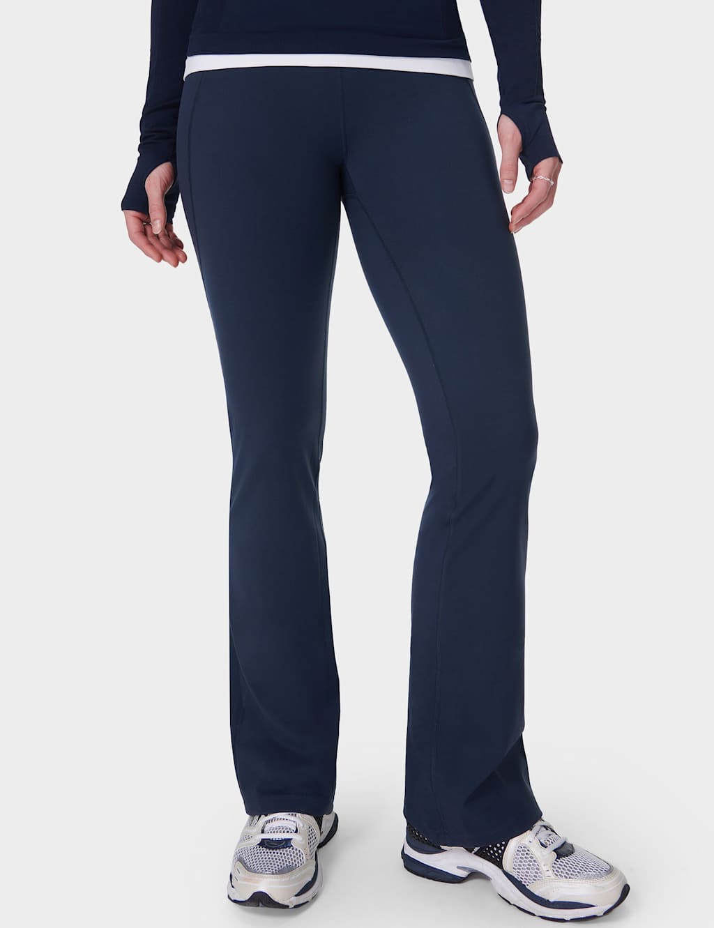 Sweaty Betty Power High Waisted Bootcut Joggers Navy