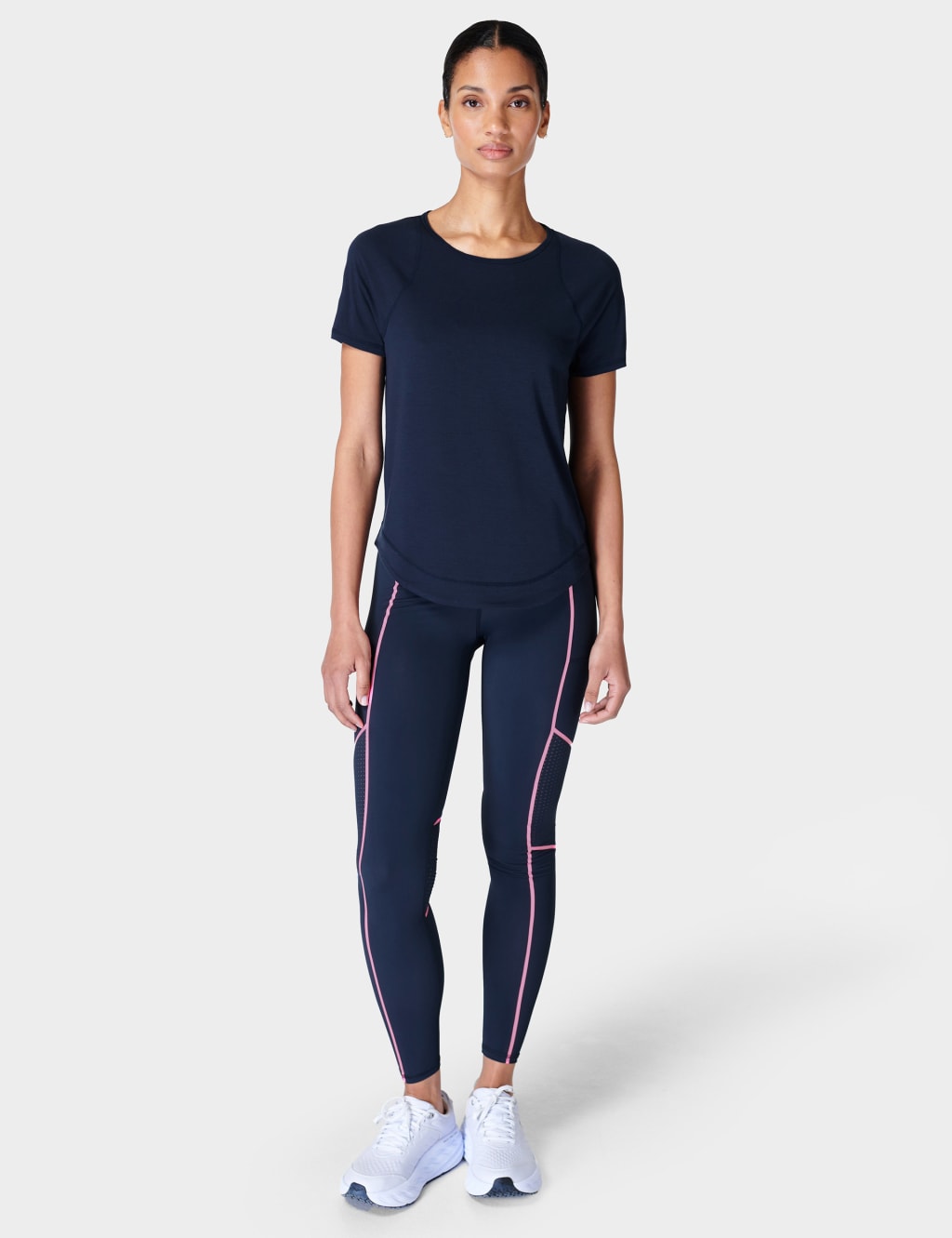 Sweaty Betty Women's Breathe Easy T-Shirt - L - Navy, Light Pink,Blue,Black,Navy,White