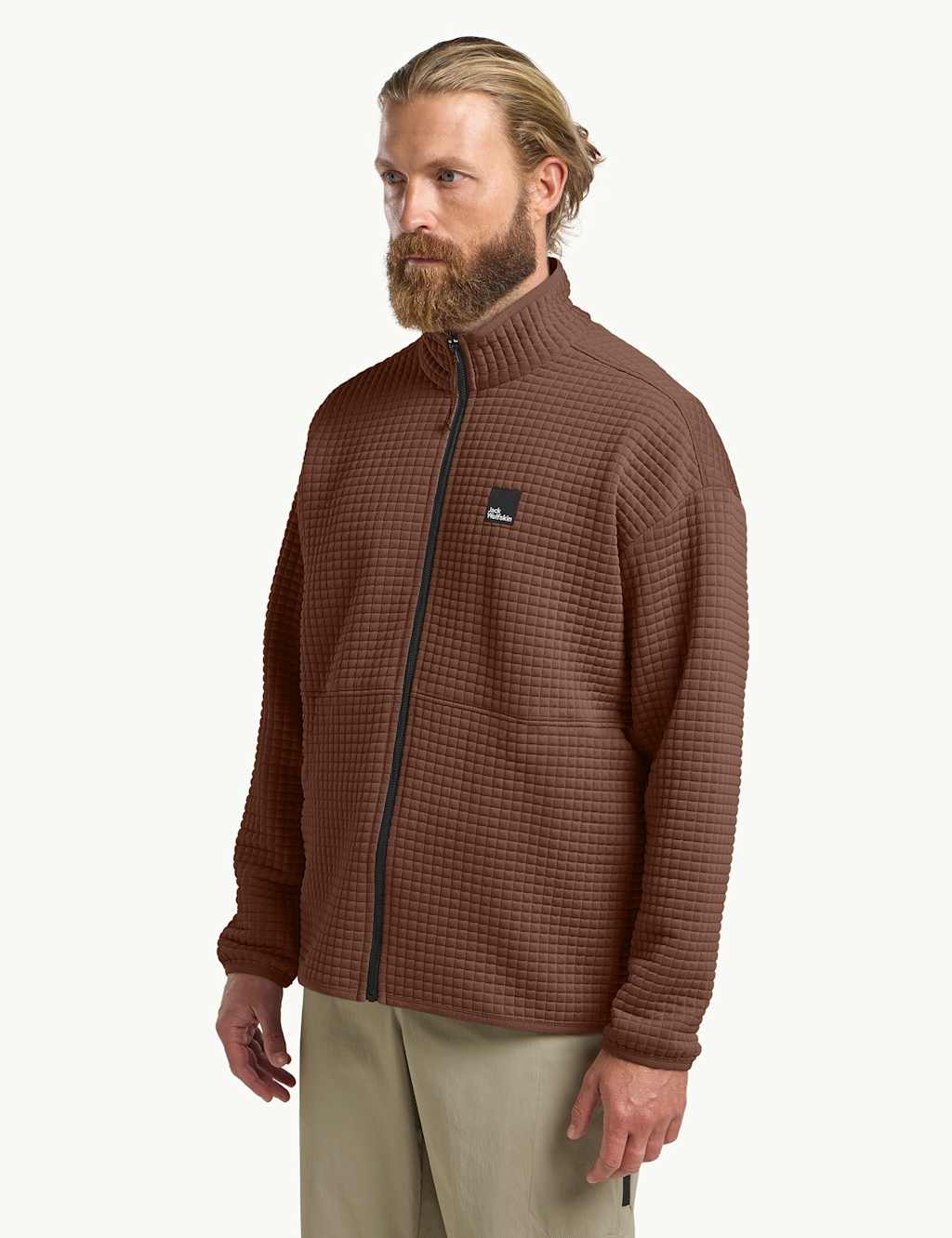 Mogari Textured Zip Up Fleece Jacket