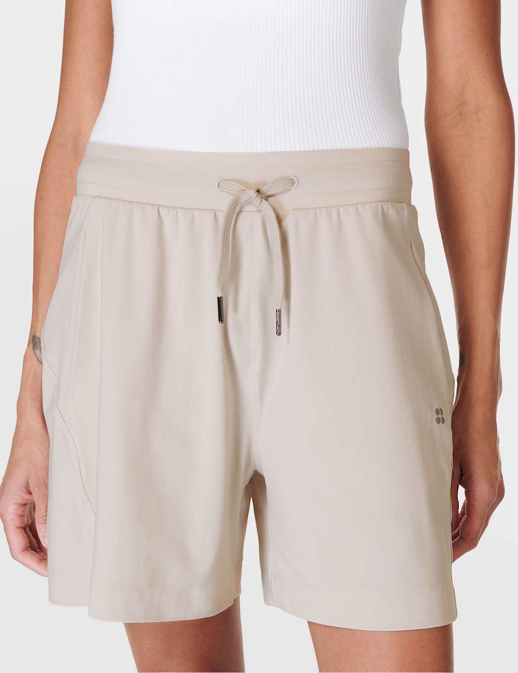 Sweaty Betty Explorer High Waisted Shorts Neutral