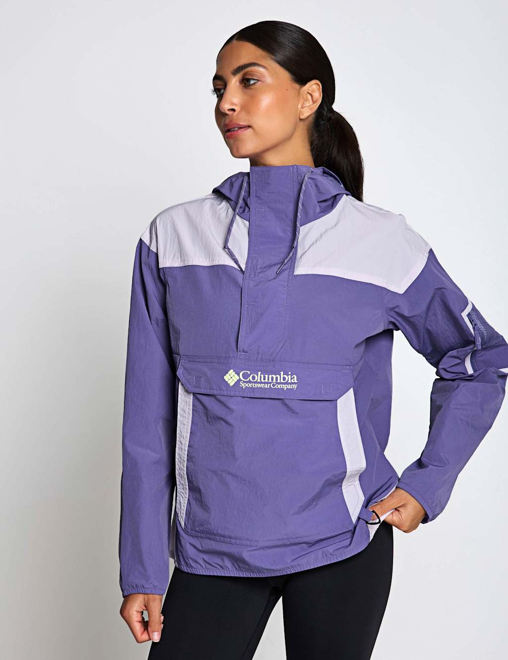 Columbia Women's Challenger II Windbreaker Rain Jacket - Large - Purple