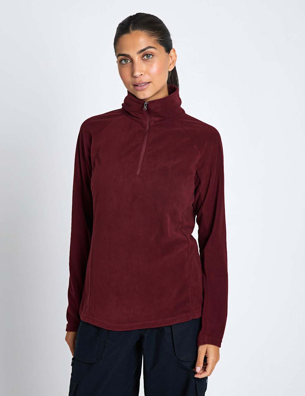 Columbia Glacial IV Funnel Neck Half Zip Fleece Burgundy