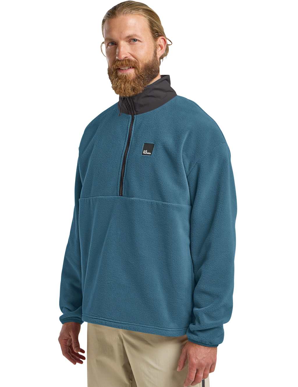 Jack Wolfskin Sumetro Half Zip Fleece Jacket Blue Denim