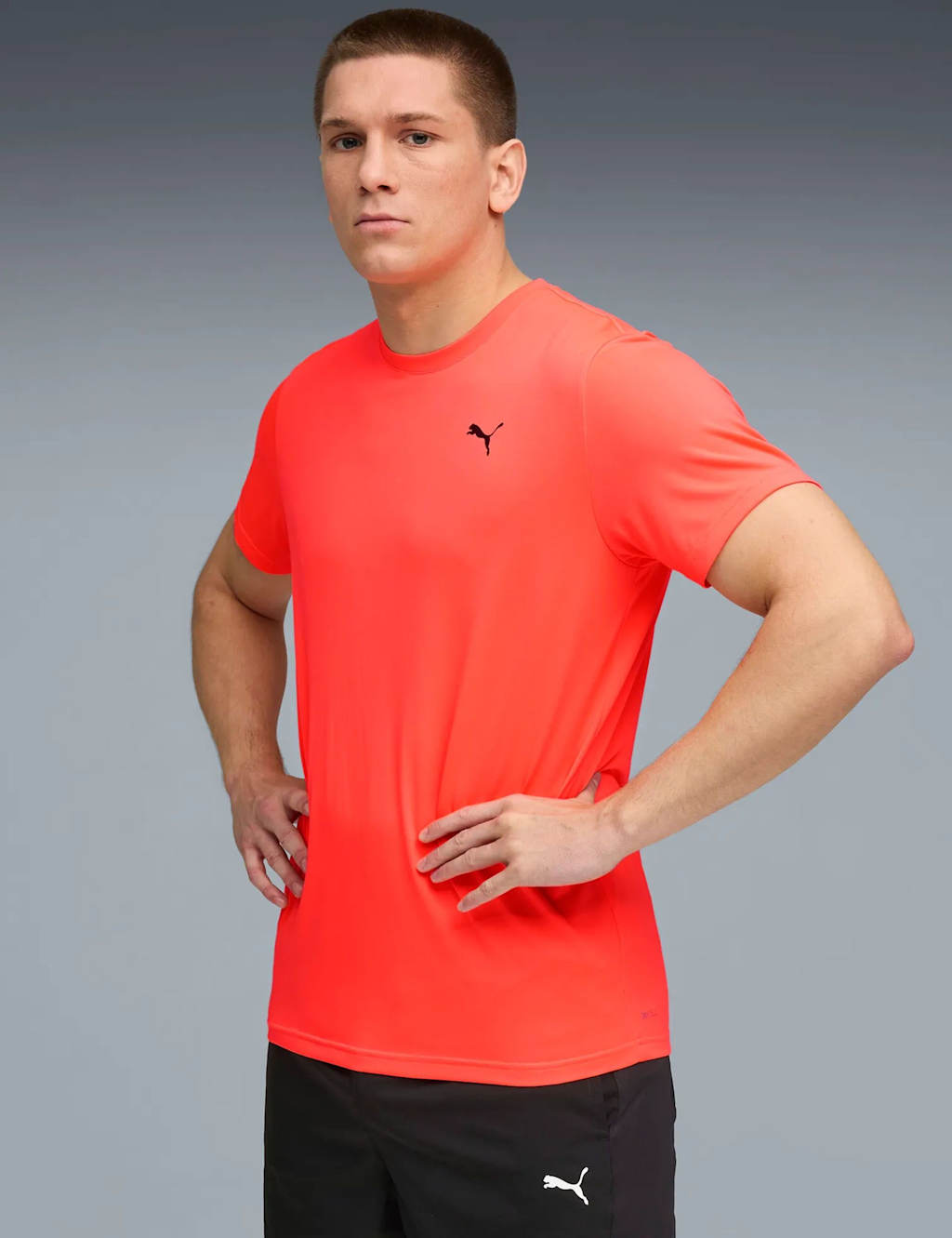 Puma Tad Essentials Solid Cat Training T-Shirt Bright Red