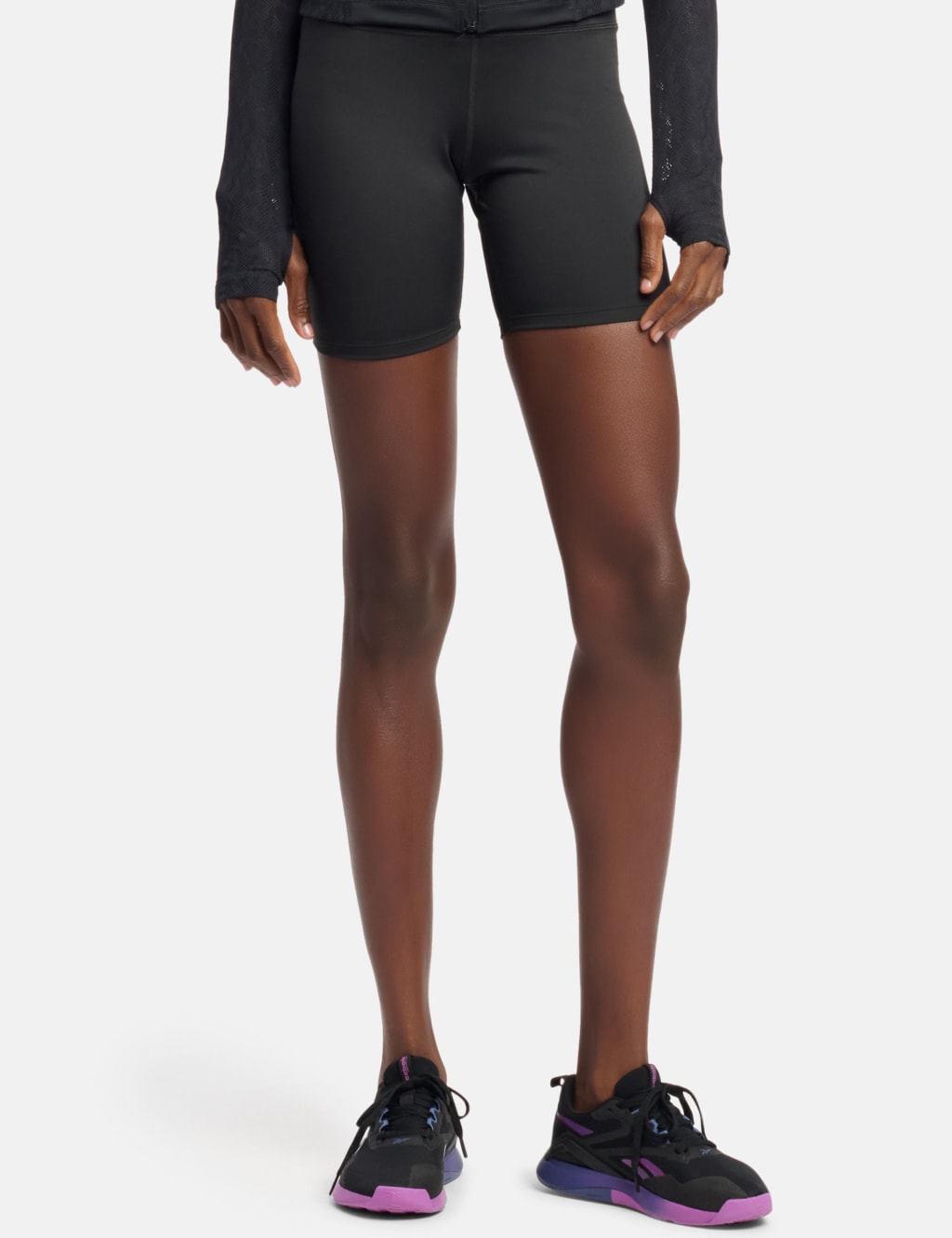Basic Wrap High Waisted Biker Gym Shorts