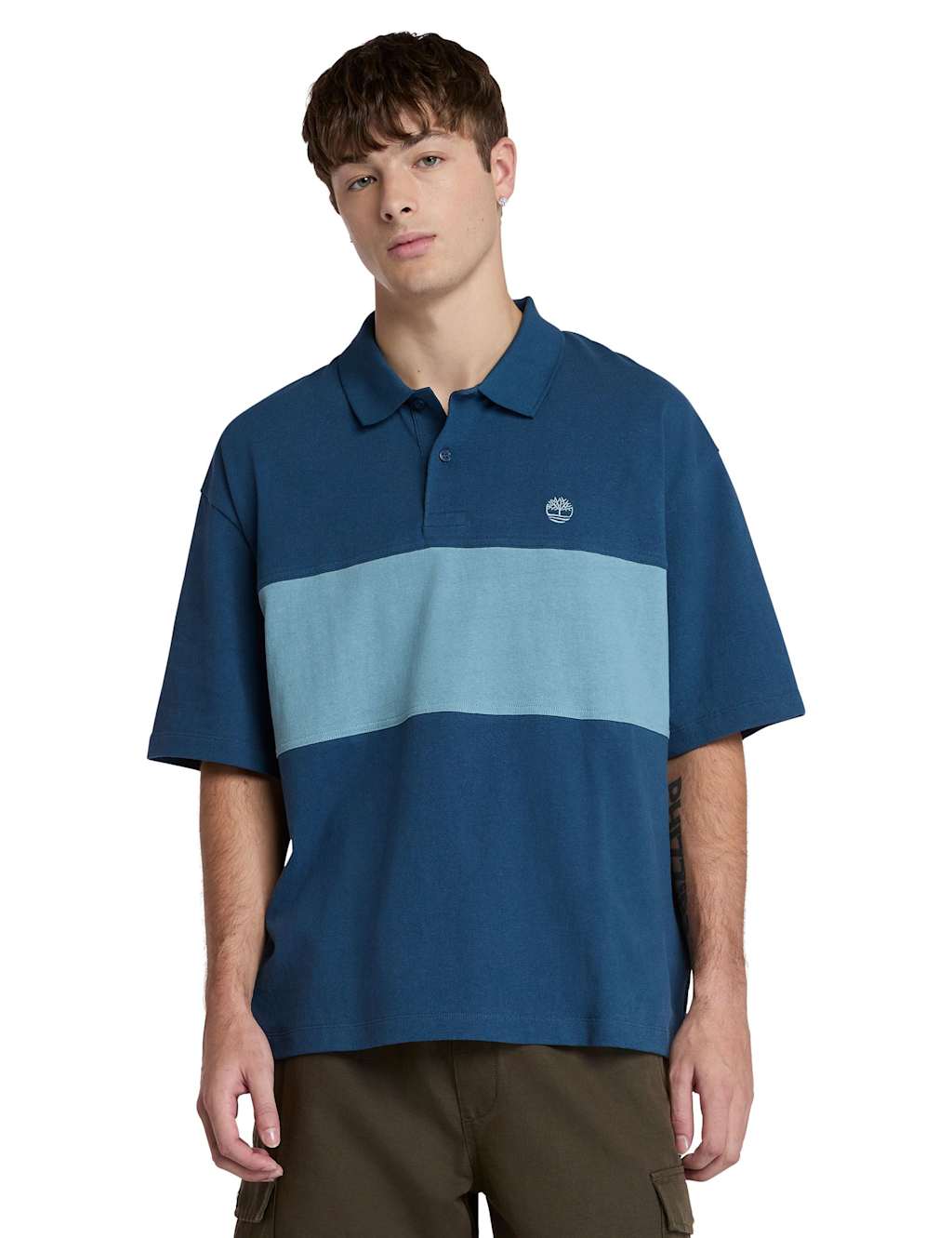 Pure Cotton Colour Block Rugby Shirt