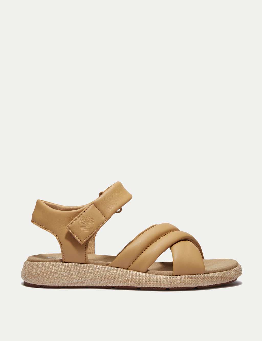 Belmar Waves Leather Flat Sandals