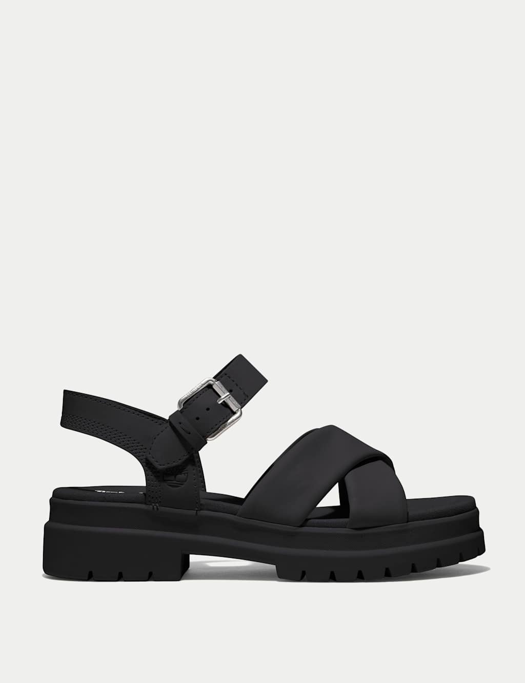 London Vibe Leather Strappy Flatform Sandals