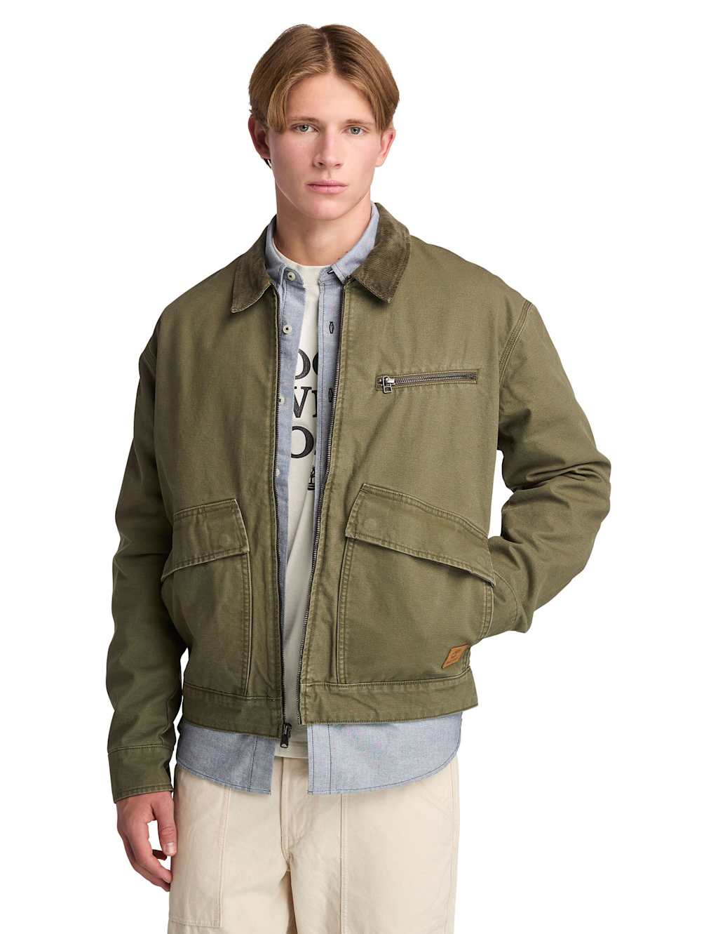 Pure Cotton Canvas Jacket