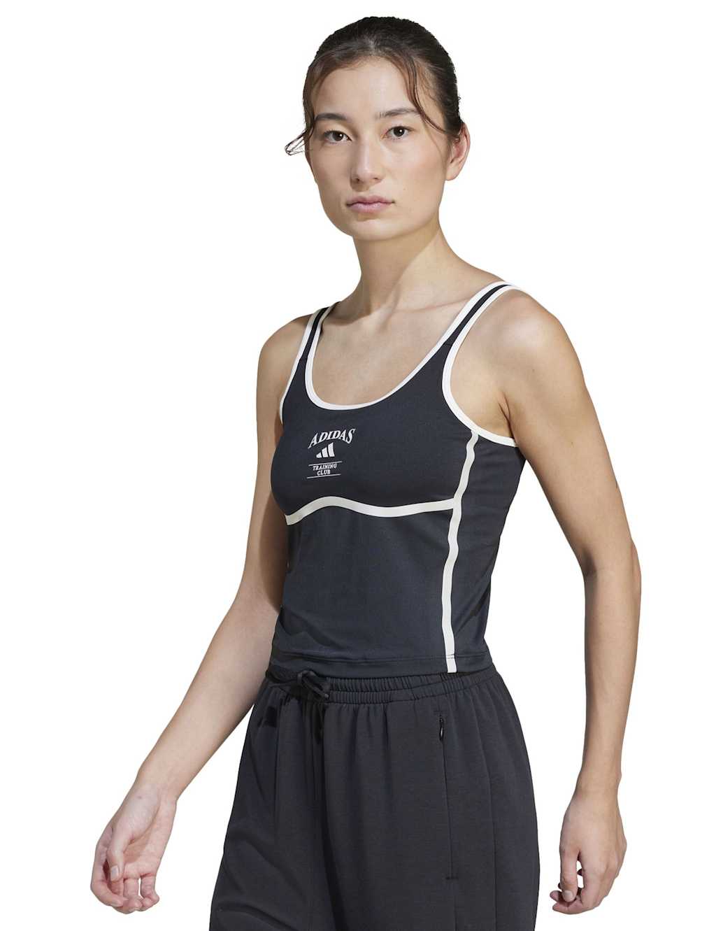 Adidas Women's Heritage Scoop Neck Vest Top - Large - Black Mix