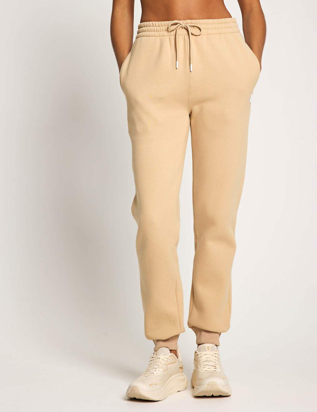 Lilybod Millie Cotton Rich Cuffed Slim Fit Joggers Taupe