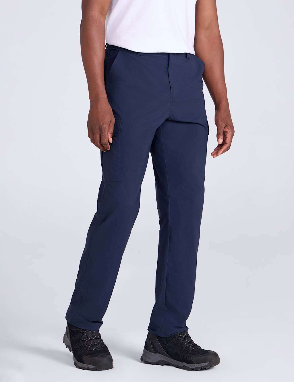 Mountain Warehouse Men's Delta UV Cargo Stretch Trekking Trousers - 28 - Navy - Available at M&S