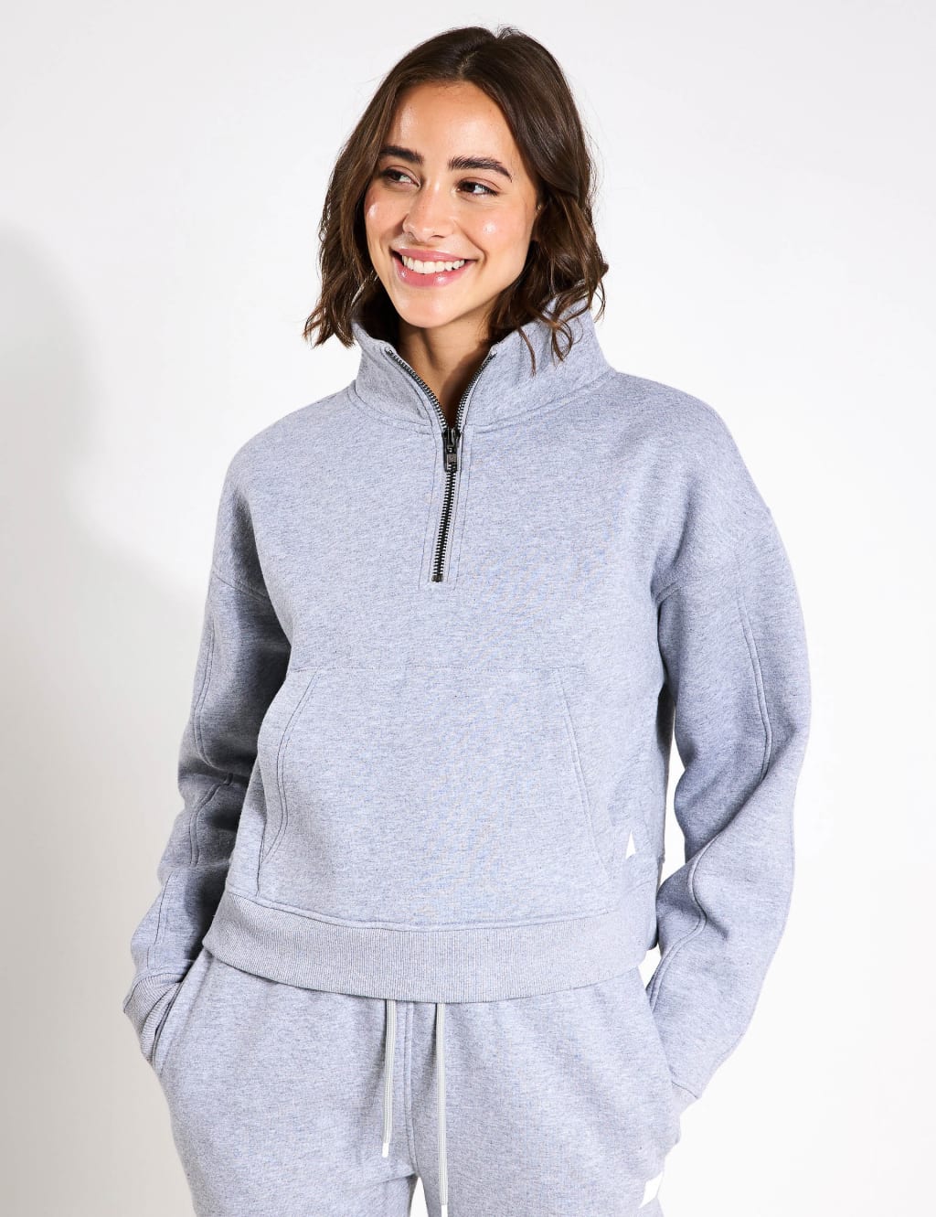Rihanna Cotton Rich Half Zip Sweatshirt
