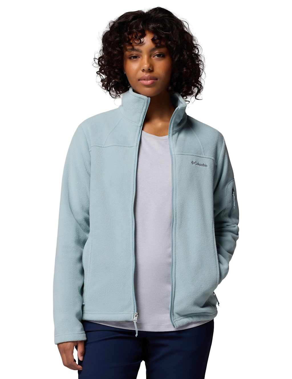 Columbia Women's Fast Trek II Fleece Sweatshirt - Small - Light Blue