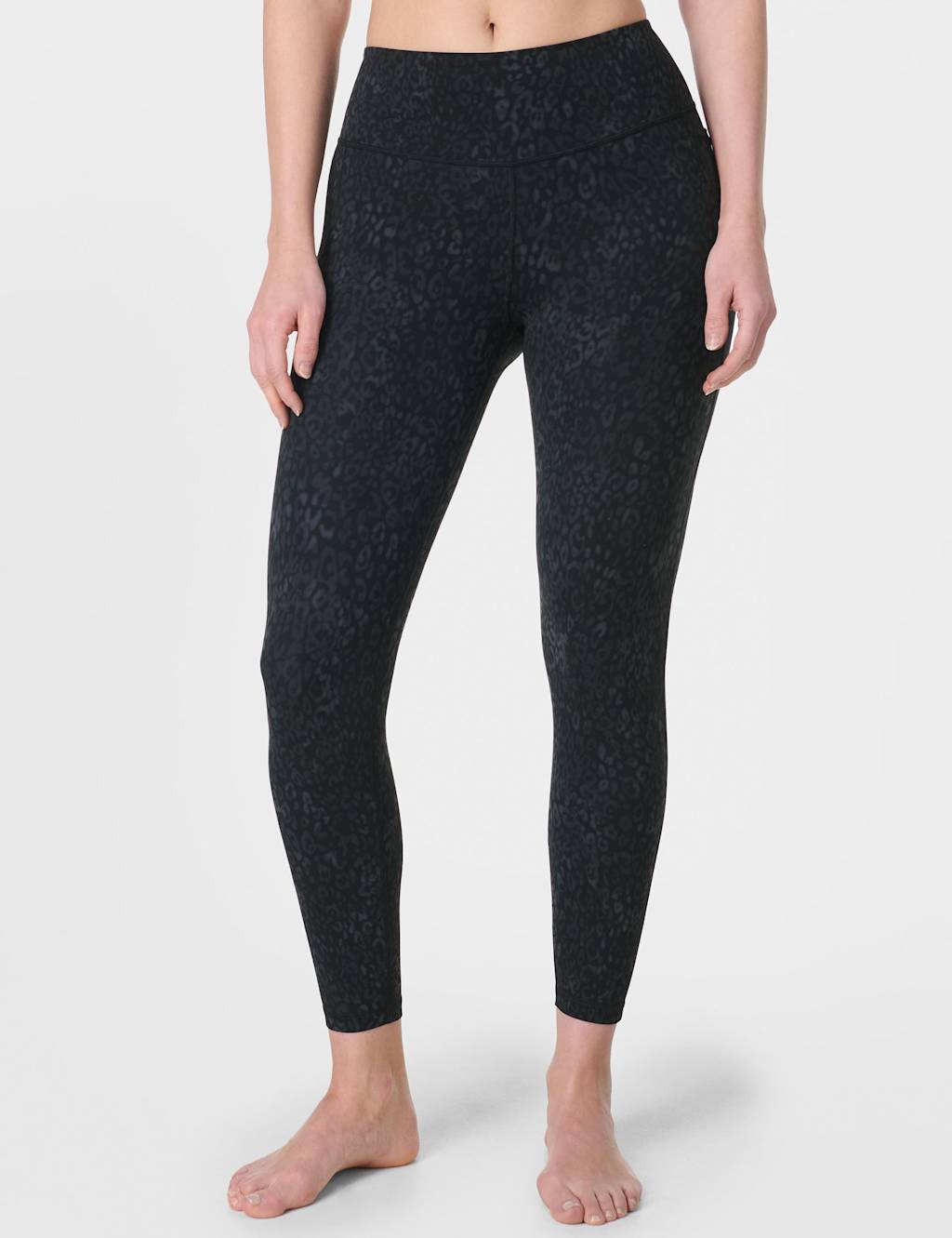 Sweaty Betty Ultimate Animal Print 7/8 Yoga Leggings Black Mix