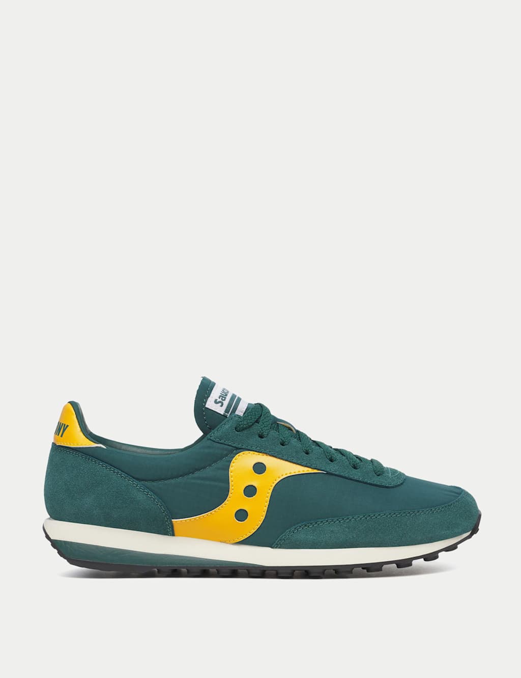 Saucony Trainer 80 Leather Trainers Green Mix