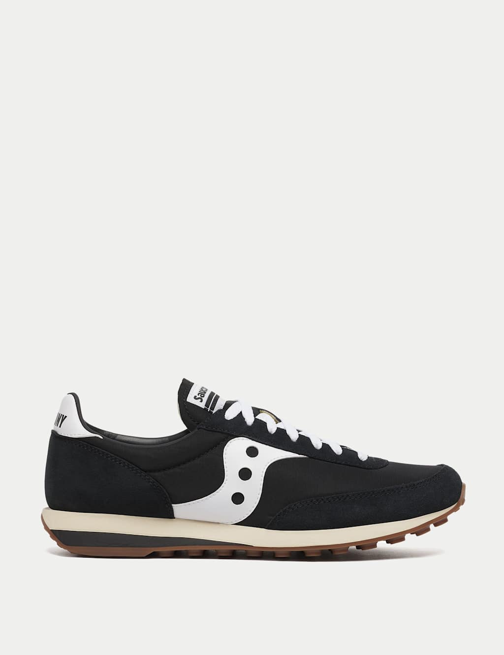 Saucony Trainer 80 Leather Trainers Black/Black