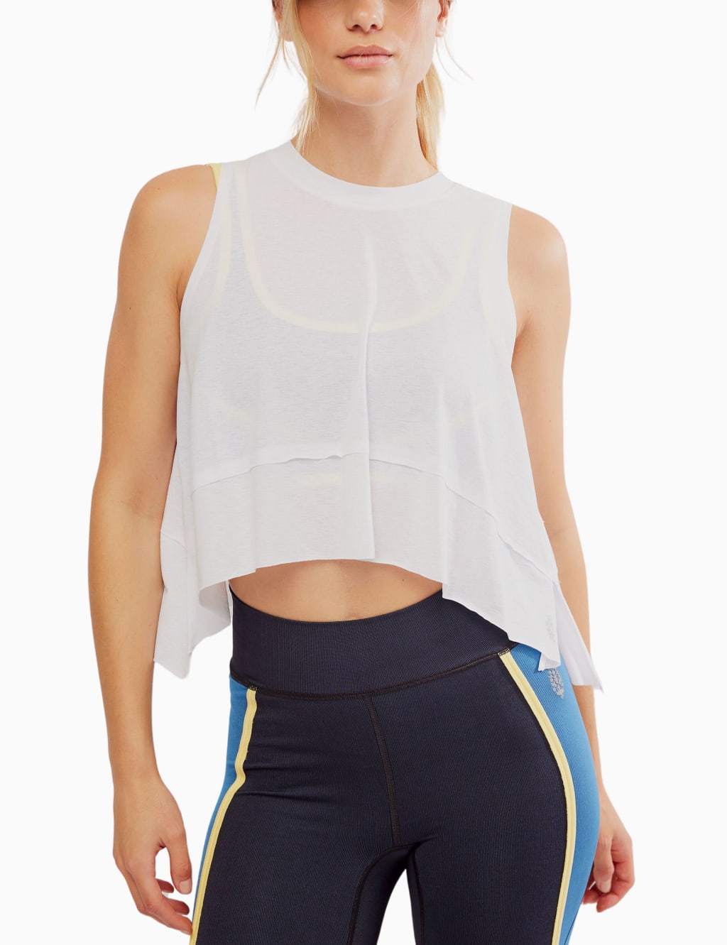 Tempo Crew Neck Relaxed Crop Vest Top