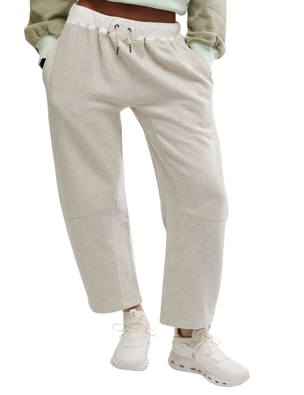 FP Movement You Wish Cotton Rich Wide Leg Joggers Light Grey