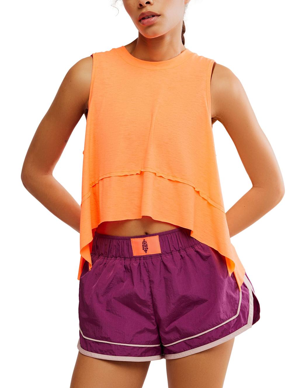 FP Movement Tempo Crew Neck Relaxed Vest Top Coral
