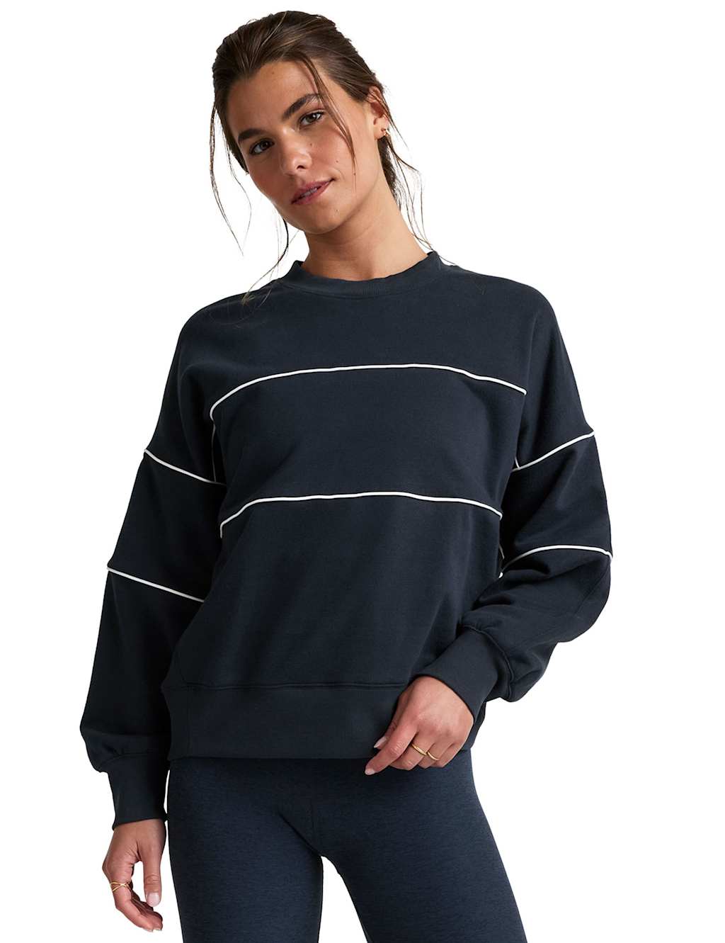 Beyond Yoga LuxeFleece Piper Oversized Sweatshirt Navy