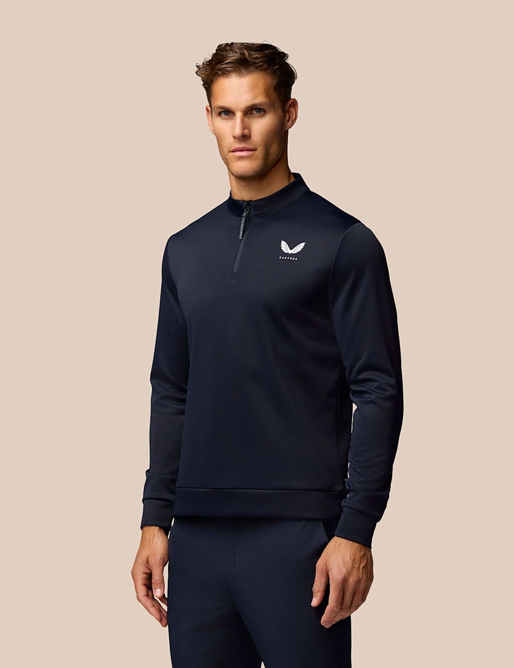 Club Classic Funnel Neck Half Zip Sweatshirt